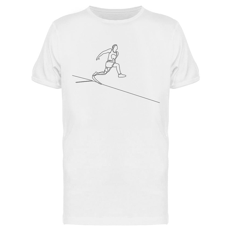 One Single Line Athlete Jump Tee Men's -Image by Shutterstock