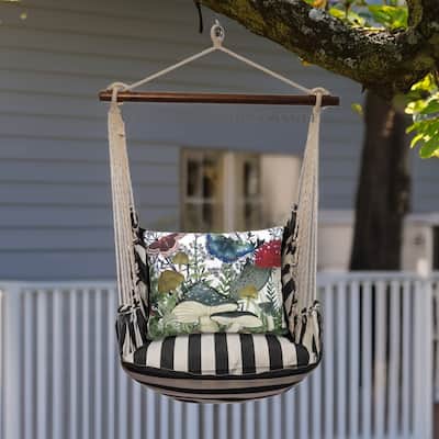 Magnolia Casual Swing Set 4 piece - True Black Stripe w/ Botanical Mushrooms 2