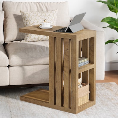 C Shaped End Table for Couch