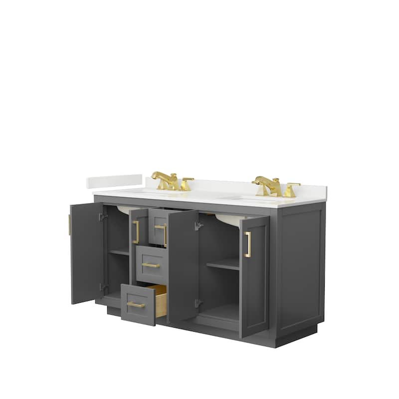 Miranda 60-inch Double Vanity, Quartz Top