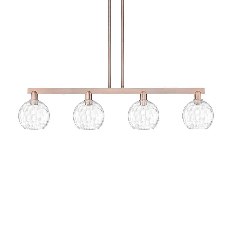 Innovations Lighting 716-4I-11-51 Athens Water Glass Linear Athens - Antique Copper / Clear Water Glass