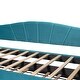 preview thumbnail 6 of 14, Twin Size Velvet Daybed Frame with Trundle - Blue