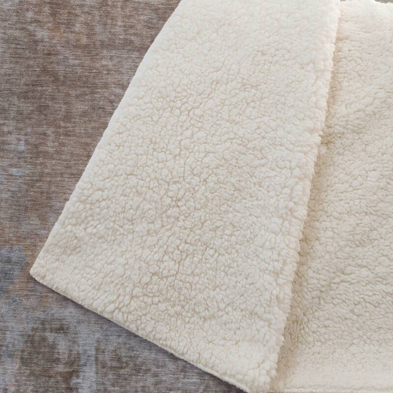 Premium Machine Washable Abstract Ombre Sherpa Throw Blanket
