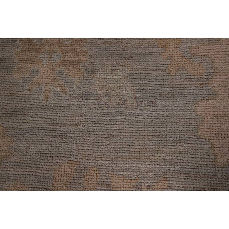 Oushak Vegetable Dye Area Rug Hand-Knotted Wool Carpet - 8'0" x 9'10"