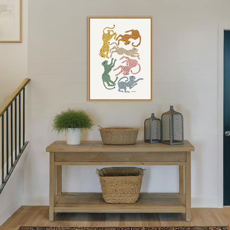 Colorful Cheetahs by Megan Galante Framed Canvas Wall Art