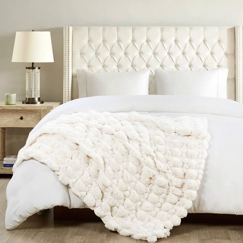 Home Soft Things Cozy Soft Plush Textured FauxFur Throw Blanket