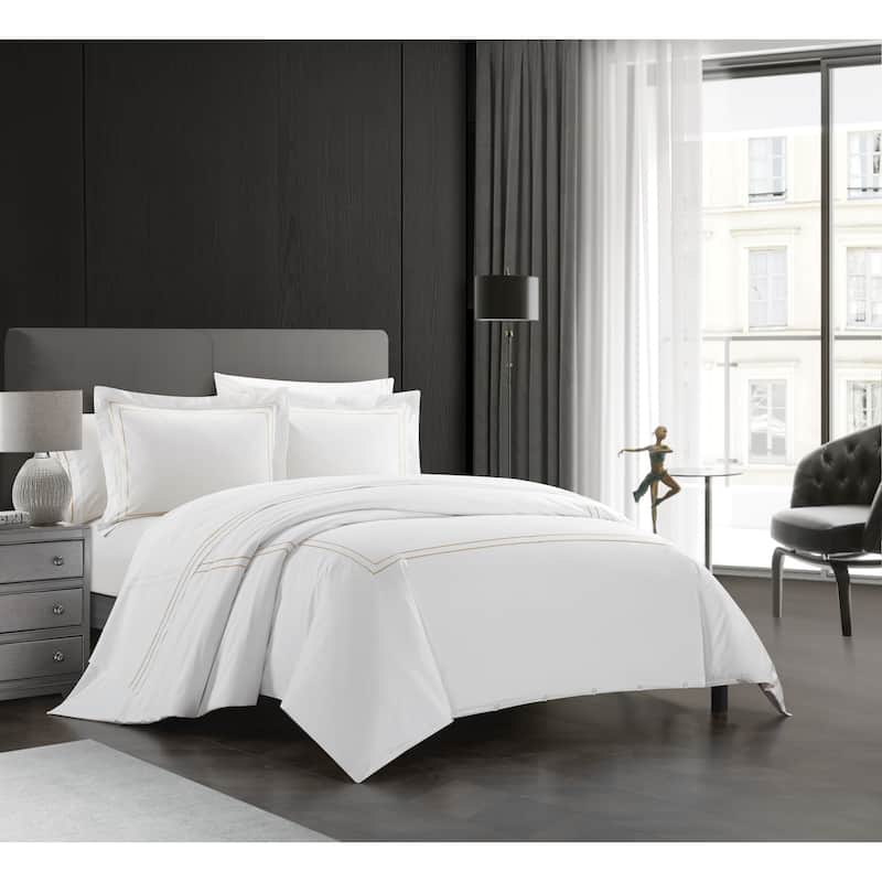 Chic Home Alfy 3 Piece Hotel Inspired Design Duvet Cover Set