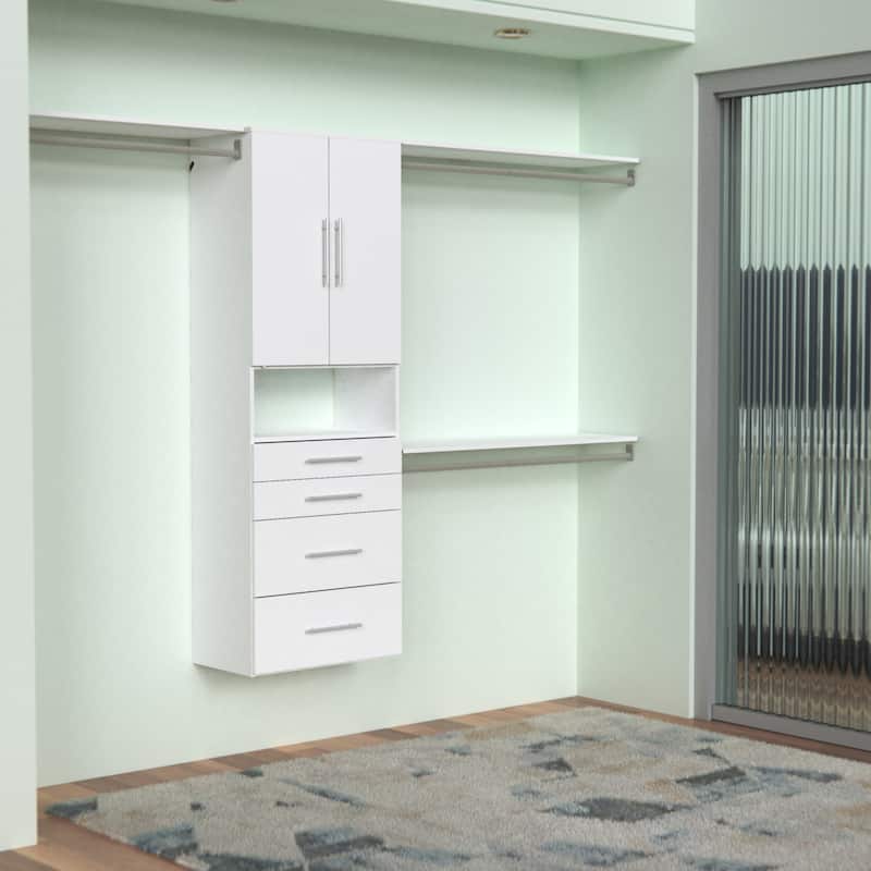 ClosetMaid SuiteSymphony Modern 4-Drawer 2-Door Hanging Closet System