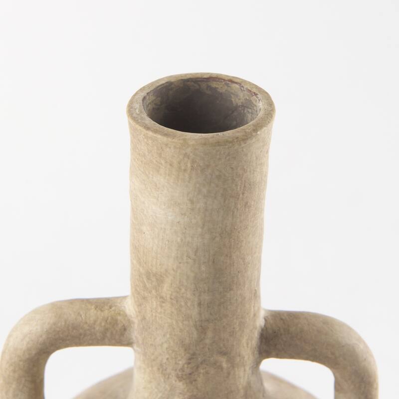 Zenni Warm Beige Ceramic Vase (12")