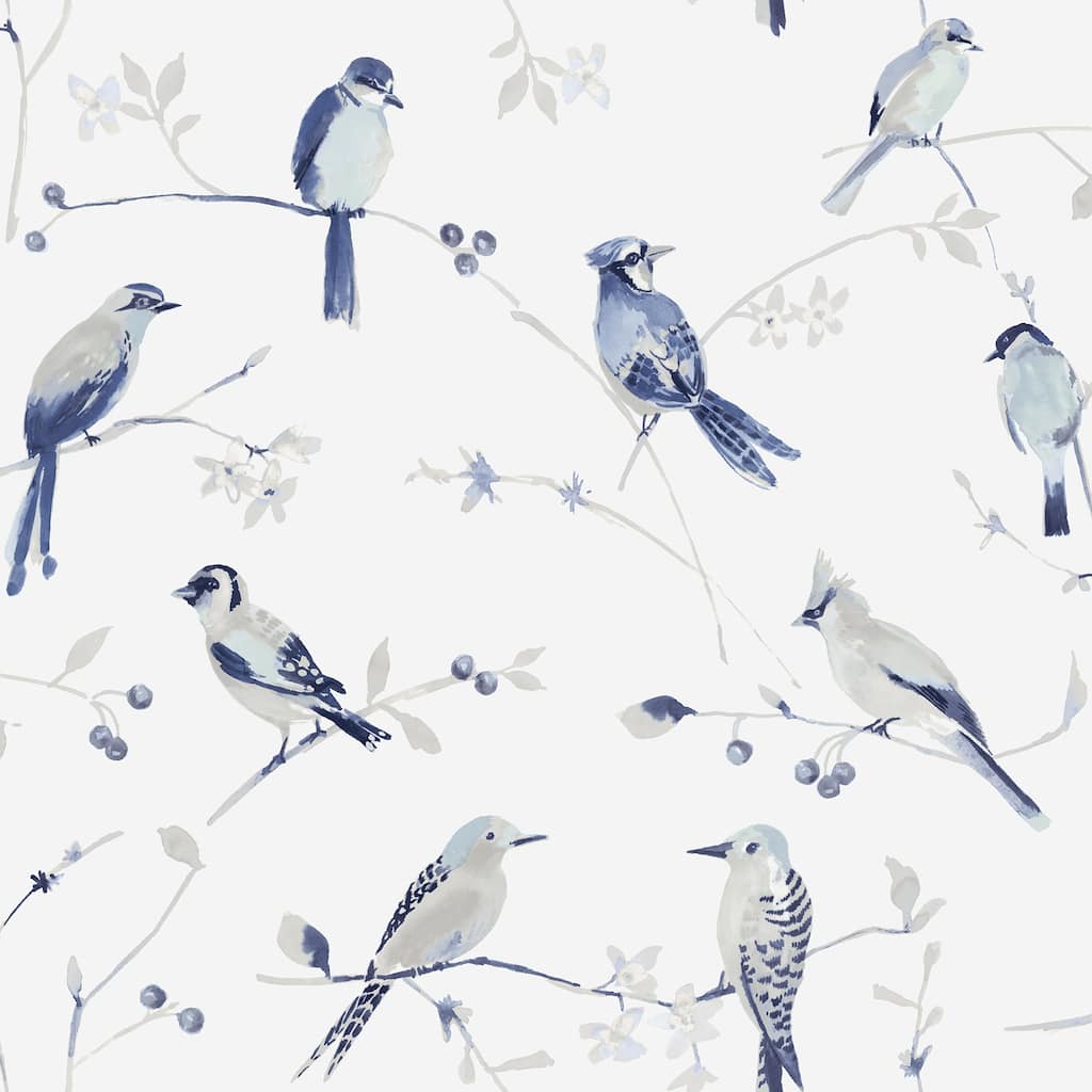 Chesapeake Birdsong Blue Trail Wallpaper