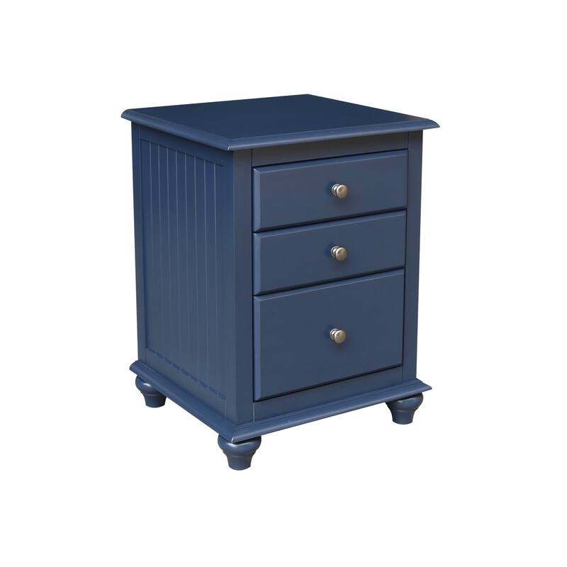 International Concepts Solid Wood 3-Drawer Nightstand