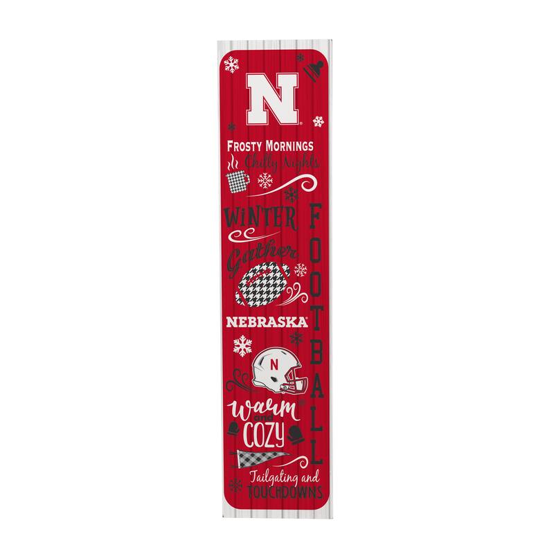 47" Double Sided Seasonal Porch Leaner, University of Nebraska - 47" x 11.25"