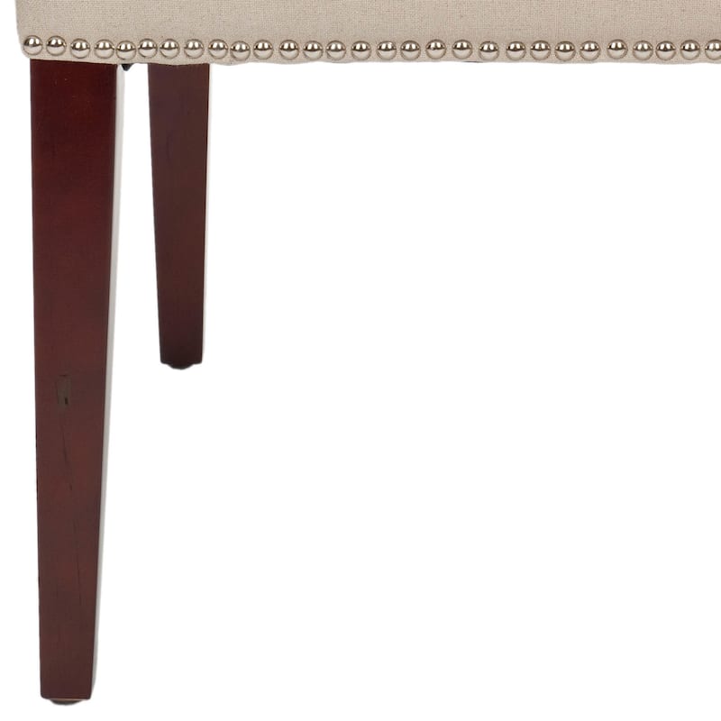 SAFAVIEH Chante Beige Linen Dining Chair (Set of 2) - 22" W x 26" D x 39" H - 22"W x 26"D x 39"H