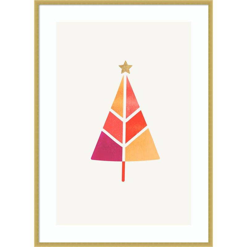 Little Christmas Tree by Kubistika Wood Framed Wall Art Print