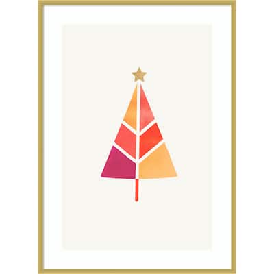 Little Christmas Tree by Kubistika Wood Framed Wall Art Print