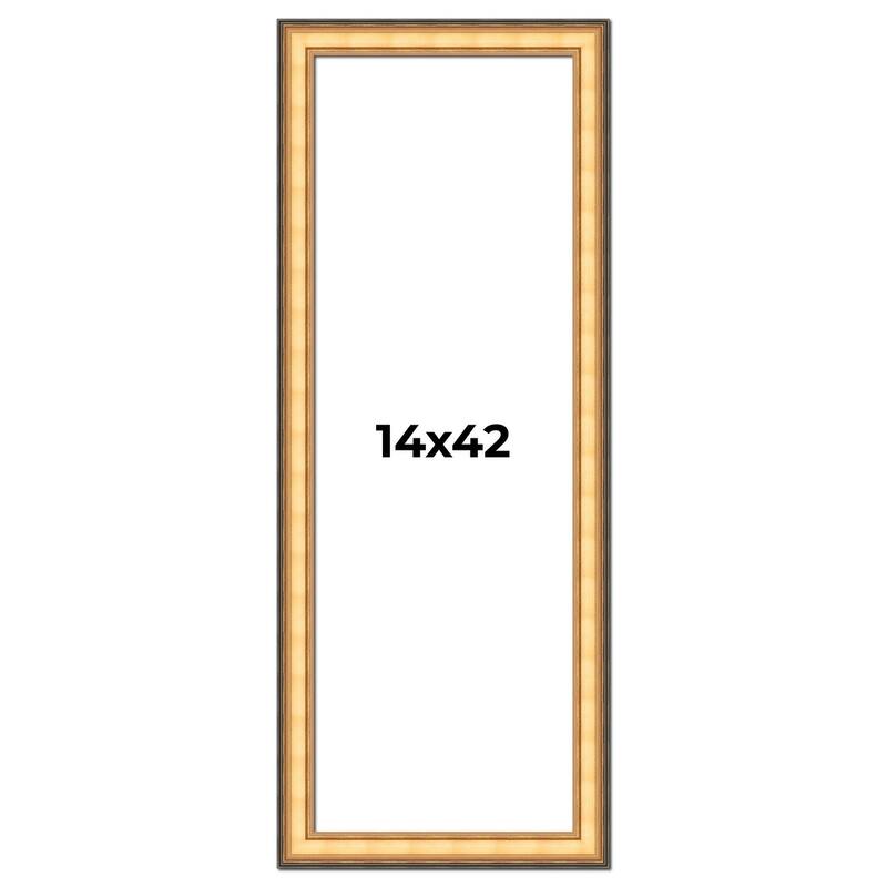 14x42 Frame Gold Plein Aire Solid Wood Picture Frame Width 2 Inches |