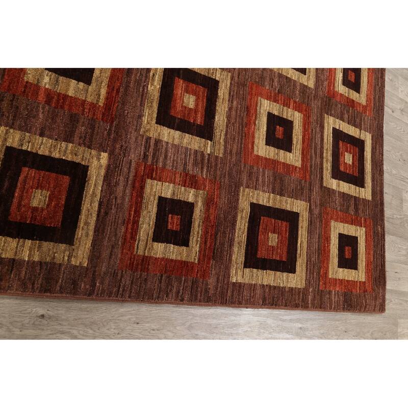 Geometric Gabbeh Kashkoli Oriental Area Rug Wool Hand-knotted - 6'6" x 9'2"