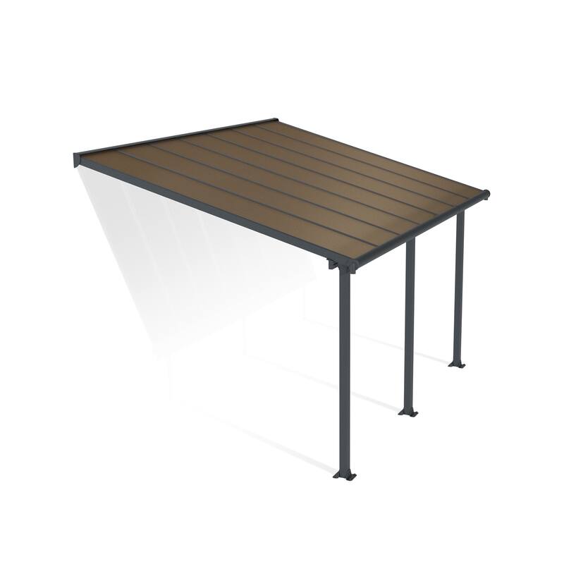Olympia 10 ft. Gray/Bronze Aluminum Patio Cover