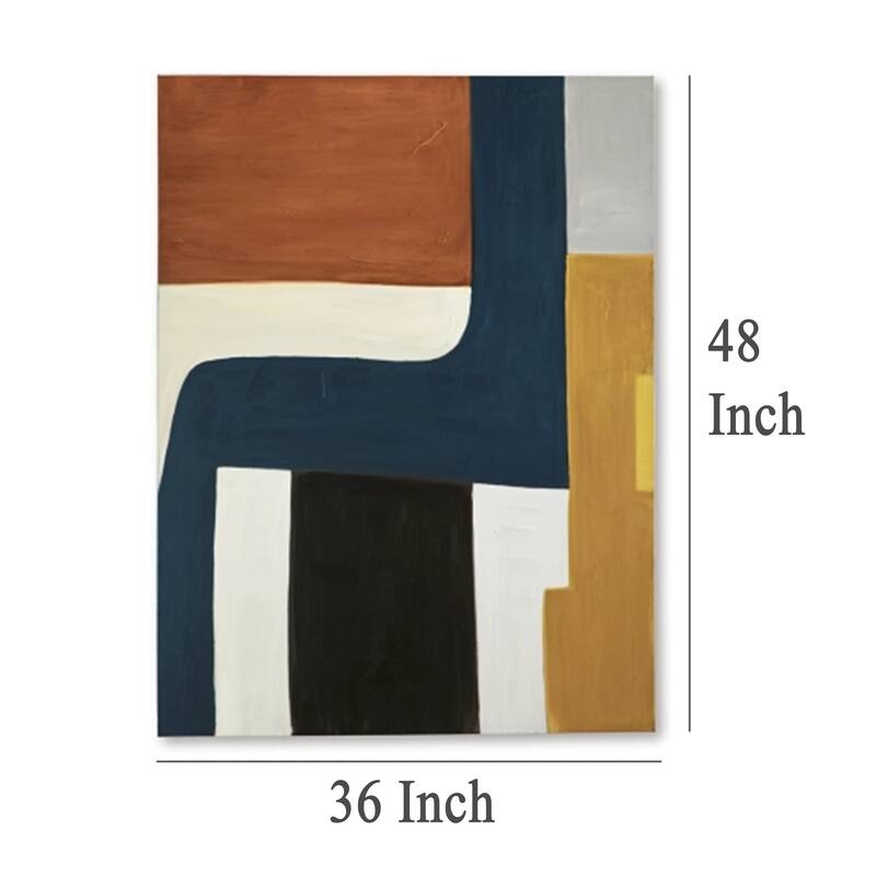 Sawyer Wall Art, Multicolor Abstract Modernist Design, Canvas 36x48