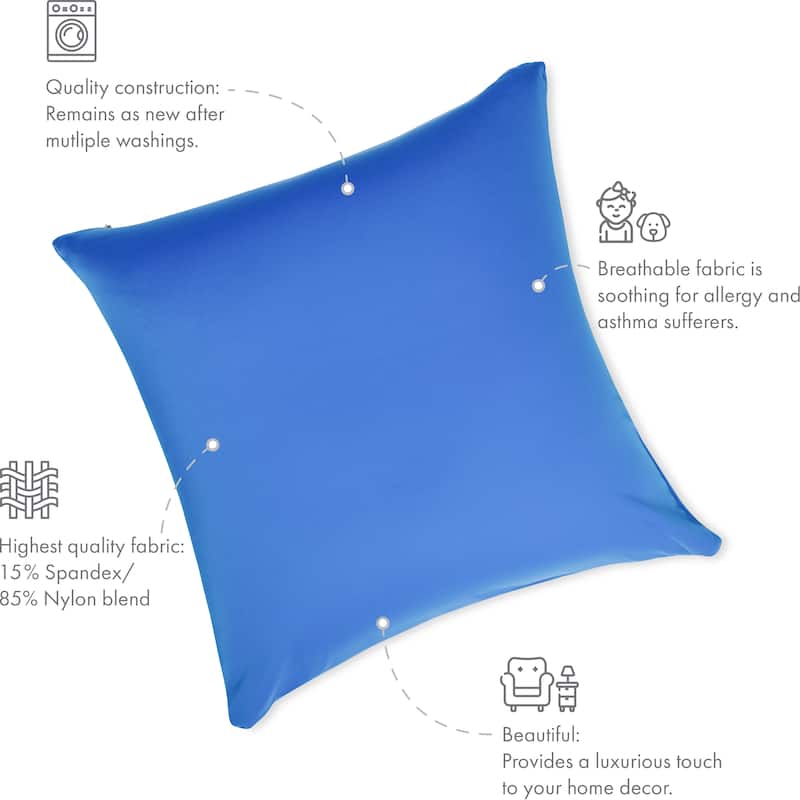 Throw Pillow Cozy Soft Microbead Yeal Blue: 1 Pc