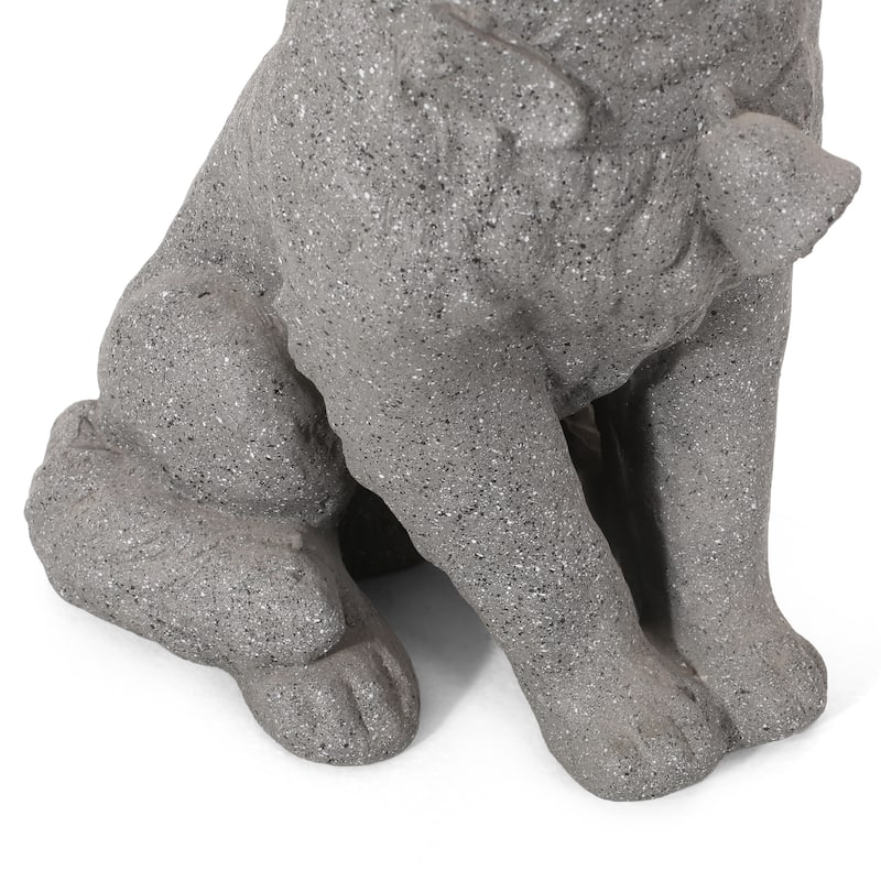 Bluffton Outdoor Cast Stone Outdoor Dog Garden Statue by Christopher Knight Home