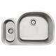 preview thumbnail 2 of 0, Fine Fixtures Undermount Offset Stainless Steel Double Bowl - 31.5" x 21"