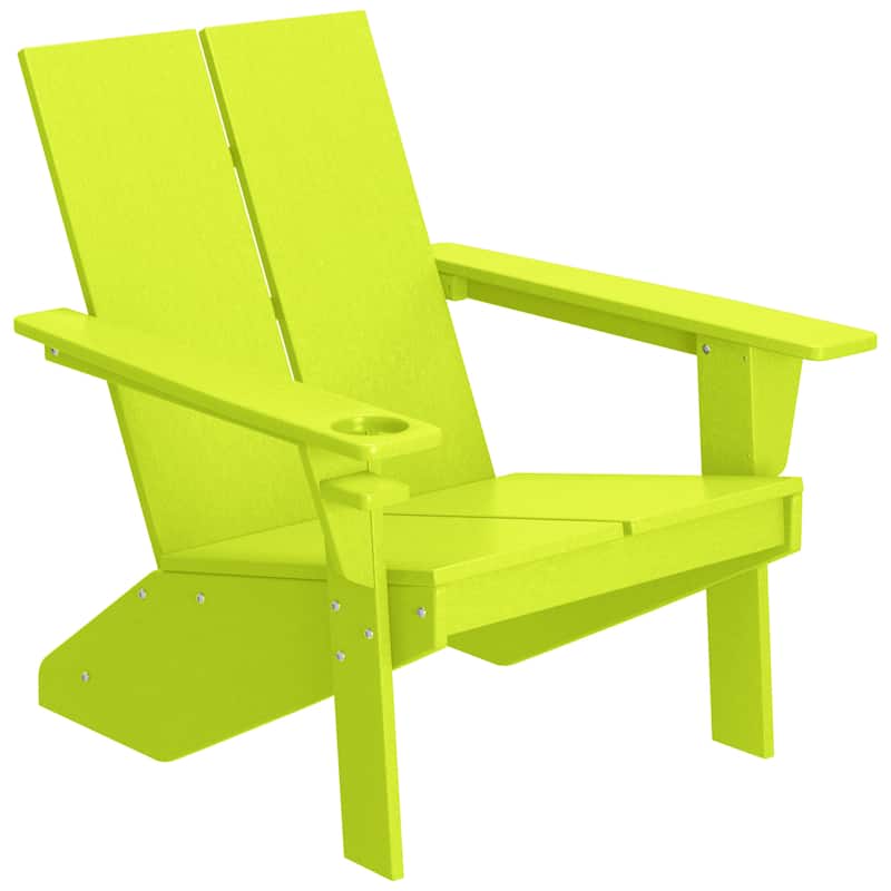 Coastin Modern Poly Adirondack Chair With Ottoman