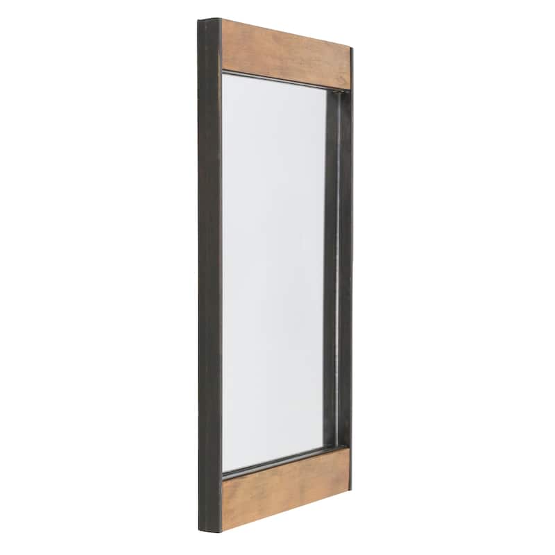 Cliveden Wood & Metal Wall Mirror - 32"h x 21"w x 1.5"d