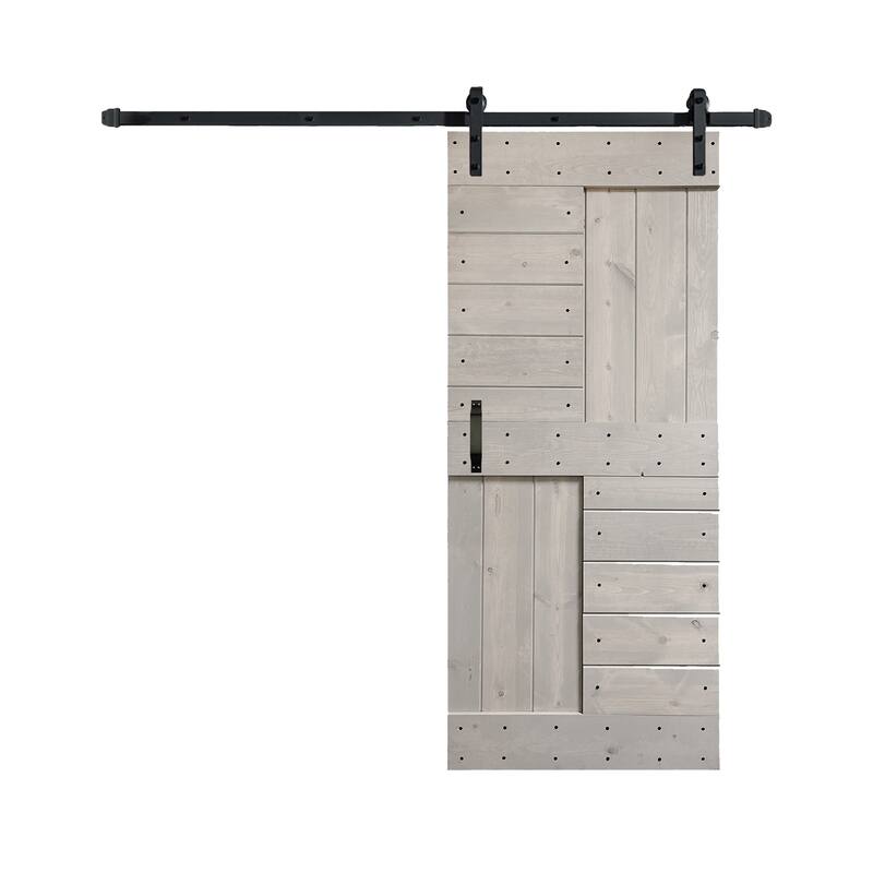 Coast Sequoia 36in x 84in S Series Pine Wood Sliding Barn Door With Hardware Kit