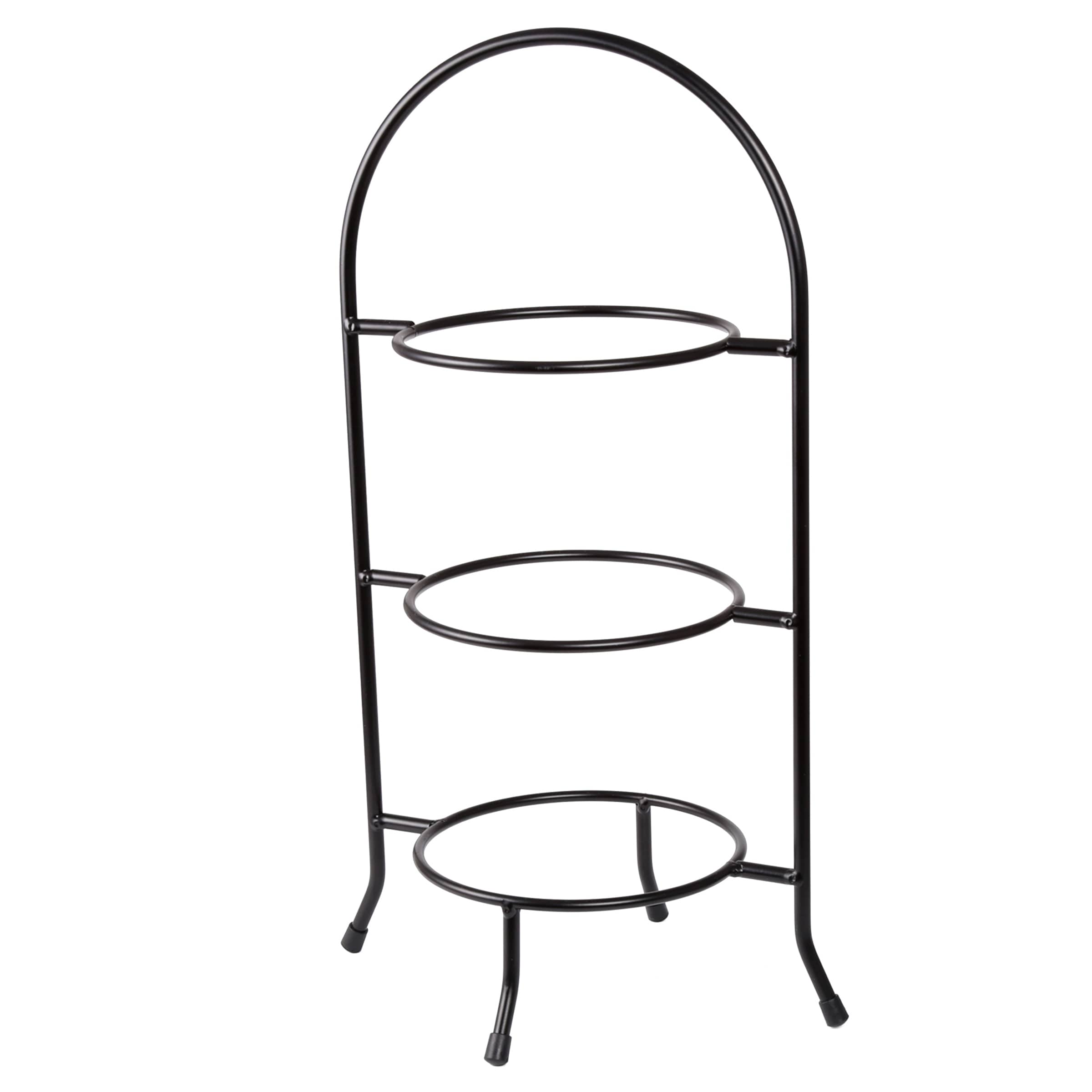 Creative Home Iron Works Black Metal 3-tier Dessert Serving Stand - 10-7/8" x 8-3/8" x 18-1/2"