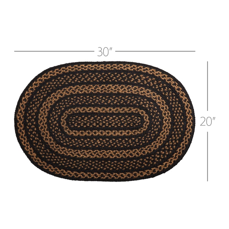 Farmhouse Jute Rug Oval w/ Pad 20x30 - 20" x 30"
