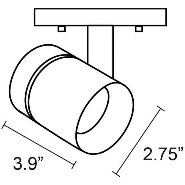 Parry - Modern Black Integrated LED Spotlight with Adjustable Light Head, Flush Mount Spotlight and Wall Sconce - 5.12" x 6"