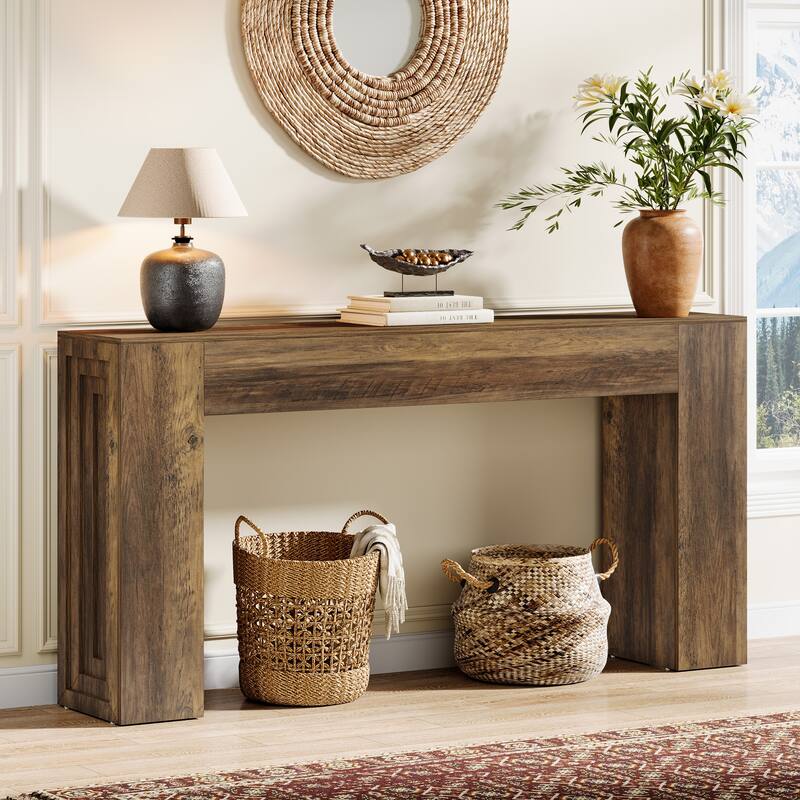 63-inch Wooden Console Table for Entryway