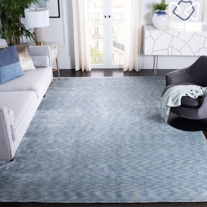 SAFAVIEH Handmade Mirage Shakila Modern Abstract Viscose Rug - 8' x 10' - Blue/Multi