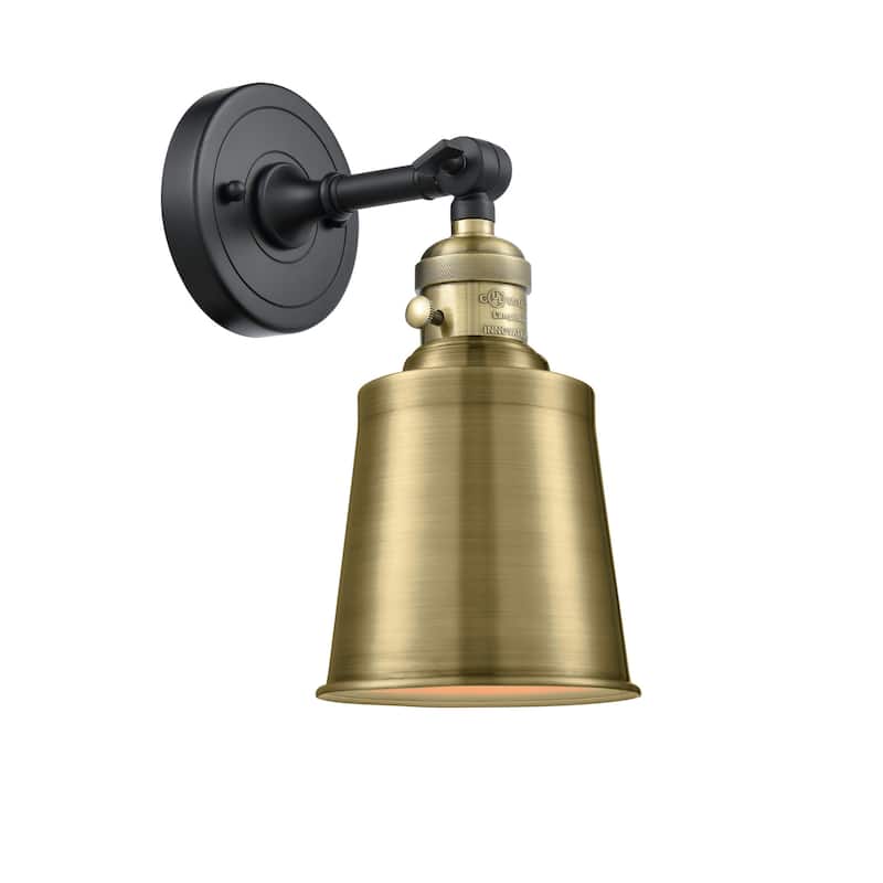 Innovations Lighting Addison 11" Tall Convertible Bathroom Sconce with - Black Antique Brass / Antique Brass