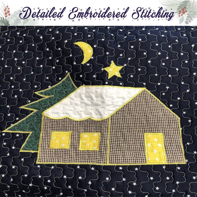 Cozy Line Christmas Night Patchwork Quilt Bedding Set