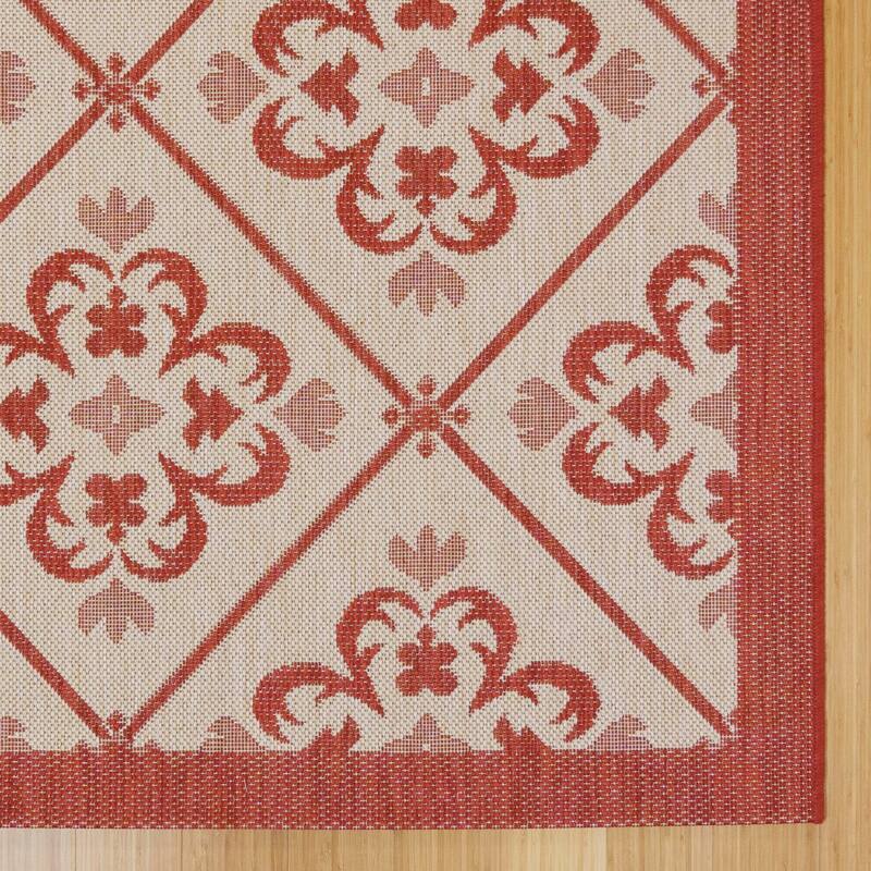 Gertmenian Solterra Bohemian Moroccan Global Weather Resistant Polypropylene Flatweave Indoor/ Outdoor Area Rug Collection