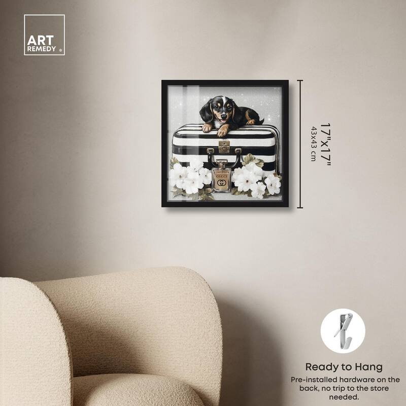 Doxxie Luggage Flowers Shadowbox by Art Remedy