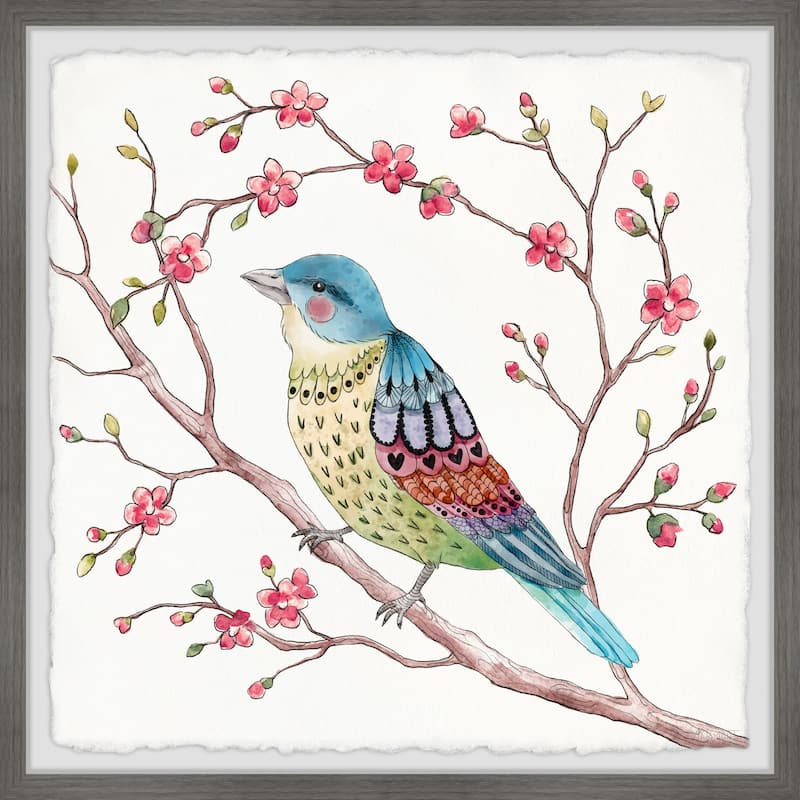 Bird in Branch Framed Print