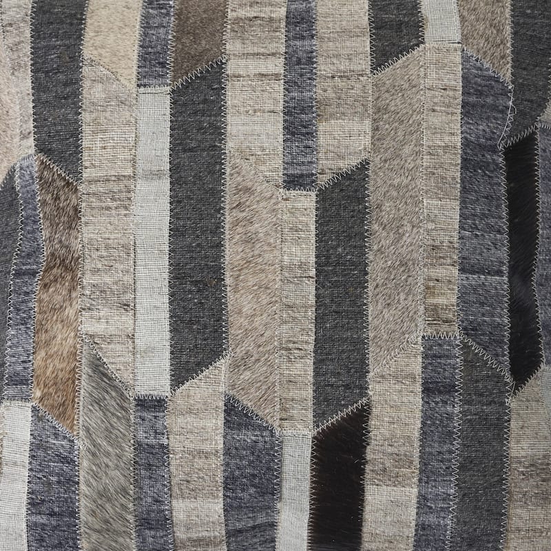 20" Beige and Gray Throw Pillow