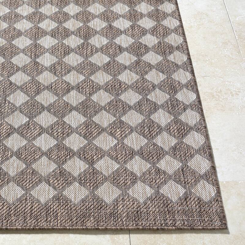 Livabliss X Galey Alix Modern Mulberryindoor/Outdoor Area Rug - Tan - 9'2" x 12'
