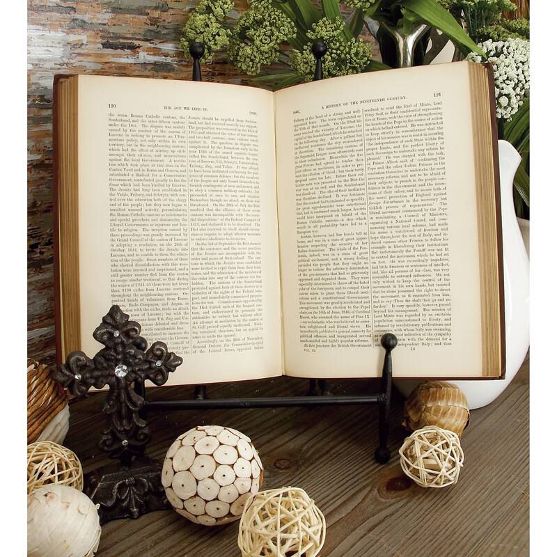 Metal Tabletop Display Easel with Ball Details - Set of 4 Black - Roche River Decor - 9"W x 5"L x 14"H