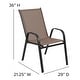 preview thumbnail 8 of 23, 3 Piece Patio Dining Set - Glass Table, 2 Flex Stack Chairs