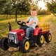 preview thumbnail 15 of 18, 12V 25W Ride on Tractor with Trailer & Remote Control