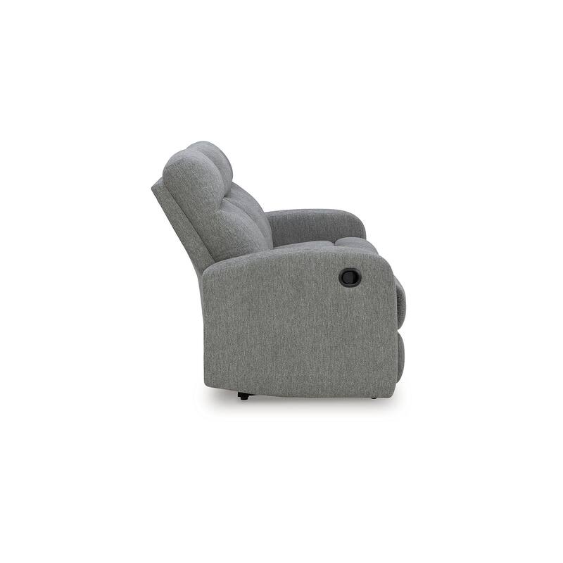 Signature Design by Ashley Carrigan Lane Gray Reclining Sofa - 76"W x 39"D x 39"H