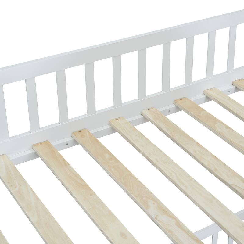 Twin Size Wooden Loft Bed with Separable Bed and Changeable Table