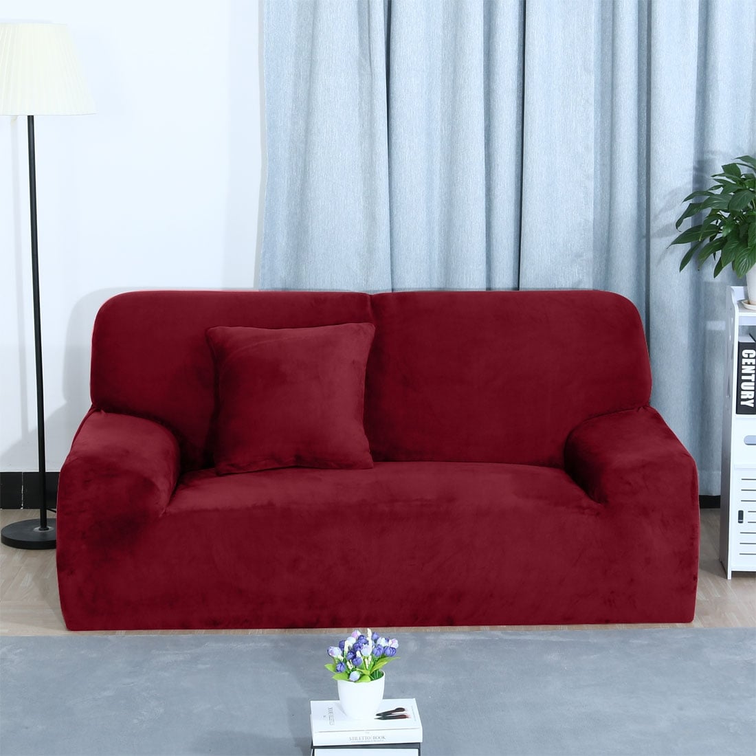 Flannel Stretch Fabric Sofa Cover Slipcovers For Loveseat Stretch Fabric Sofa Cover Slipcovers