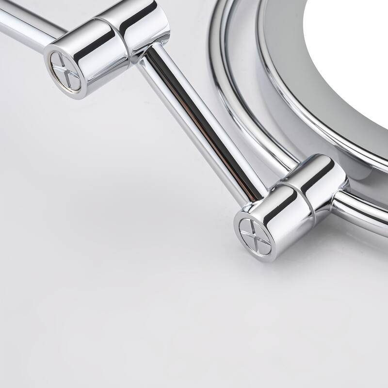 8 Inch LED Wall Mount Two-Sided Makeup Vanity Mirror,Requires Hardwiring