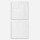 preview thumbnail 1 of 6, Uttermost Contours White Wall Decor, Set of 2 - 24"H x 24"W x 1.38"D