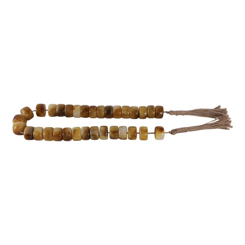 Resin Jute Decorative Beads Tassel Accents Featuring Woven Detailing